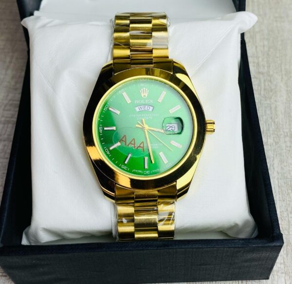 Rolex Golden Green Dial  Watch – Luxury Edition (Day-Date) - Image 3