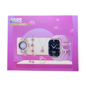 Deluxe Girls Smart Watch Gift Set – With Jewelry & Dual Watches