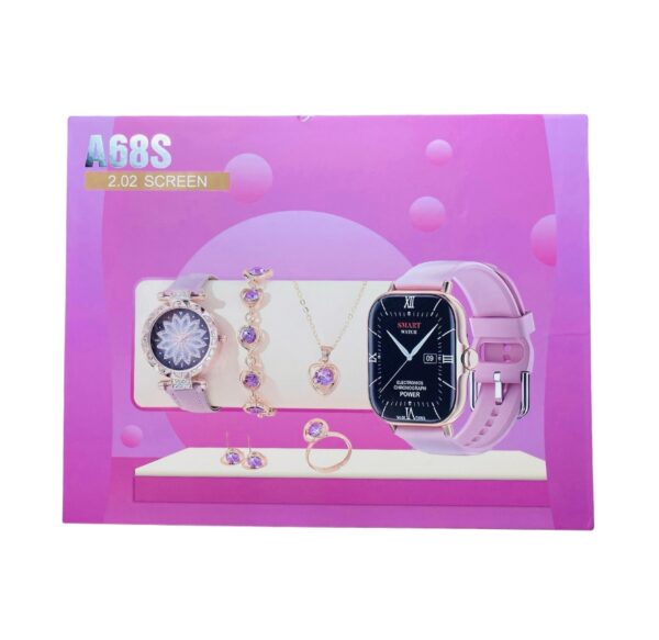 Deluxe Girls Smart Watch Gift Set – With Jewelry & Dual Watches