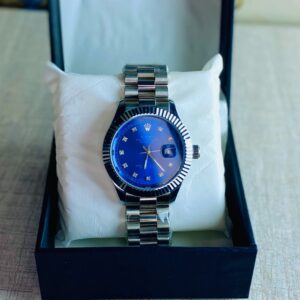 Rolex Classic Blue Dial  Watch (Date Version)
