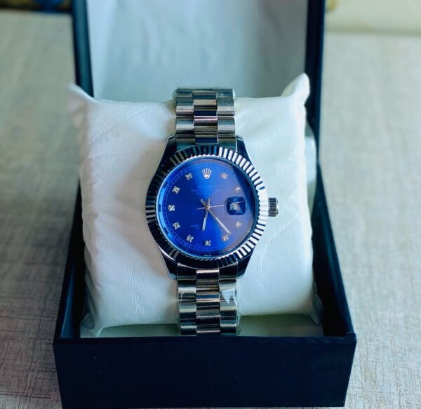 Rolex Classic Blue Dial  Watch (Date Version)