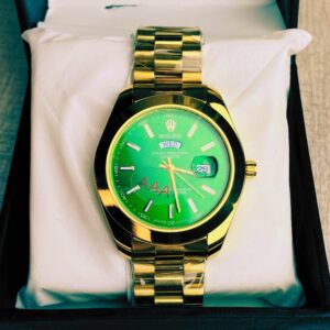 Rolex Golden Green Dial  Watch – Luxury Edition (Day-Date)